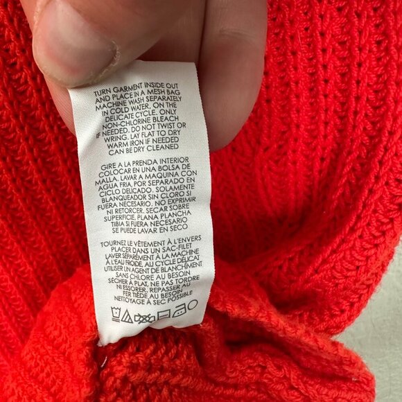 Cabi Ruby Red Knit V Neck Pullover Sweater 5837 Womens size Small - Picture 4 of 5